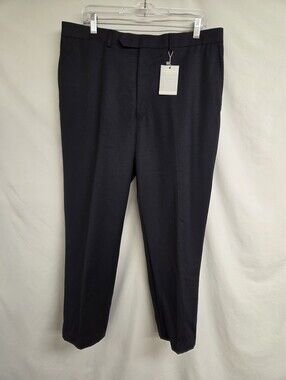 Hart Schaffner Marx Men's New York Tegular Fit Wool Suit Pants Navy 35R